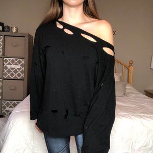 WINDSOR oversize distressed long sleeve